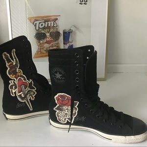 Limited edition Sailor Jerry x Converse extra hi